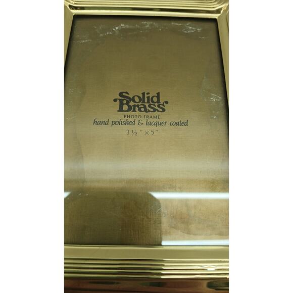 VTG Solid Brass Photo Frame 3.5"x5" Rectangular Hand Polished Lacquer Coated - Picture 8 of 8